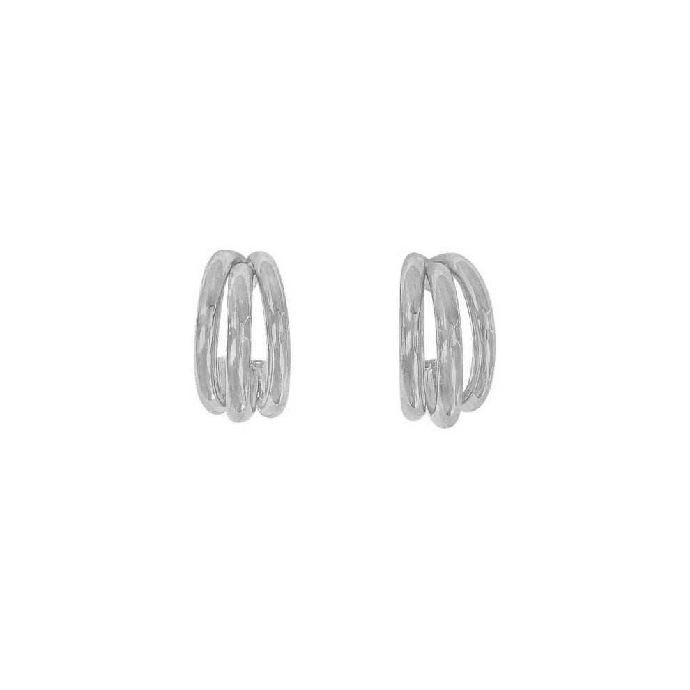 Gold 3-Row Stud Earrings (39736)