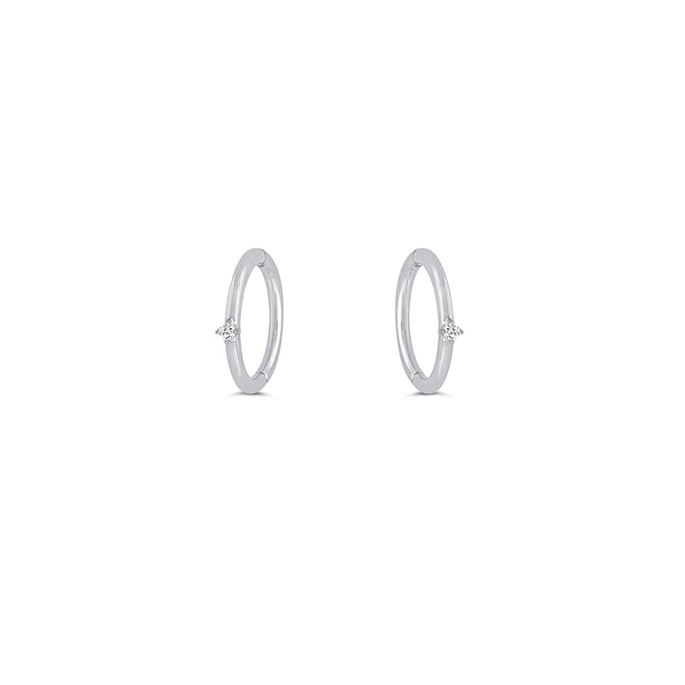 Diamond Clicker Hoop Earrings .02ct (39776)