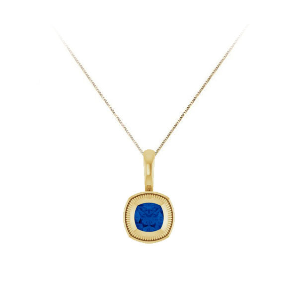 Genuine Solitaire Sapphire Pendant (40423)