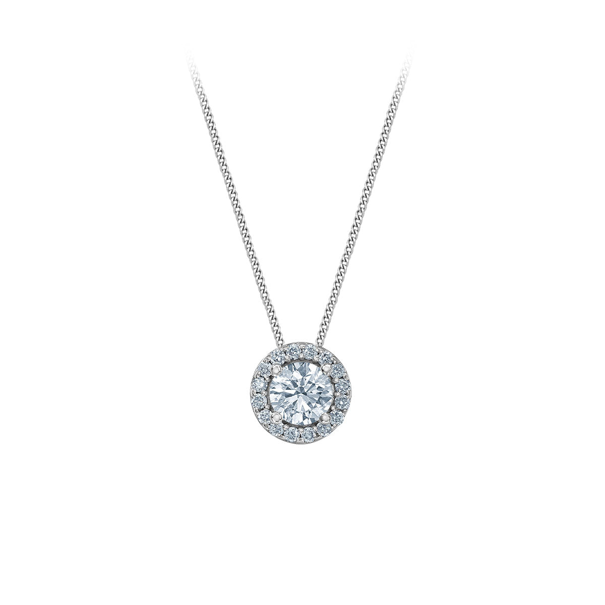 Diamond Halo Pendant - LG .63ctTW (39442)