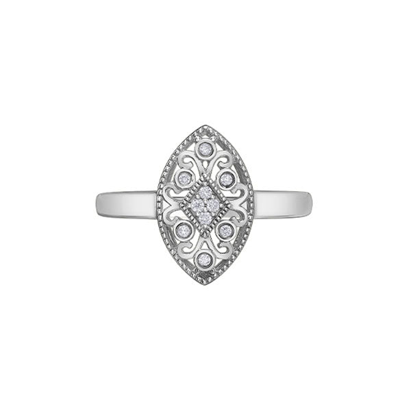 Diamond Marquise Filigree Ring .05ct (40117)