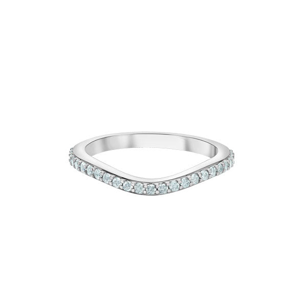 Diamond Contour Bead Set Anniversary Band - LG .25ct (41061)