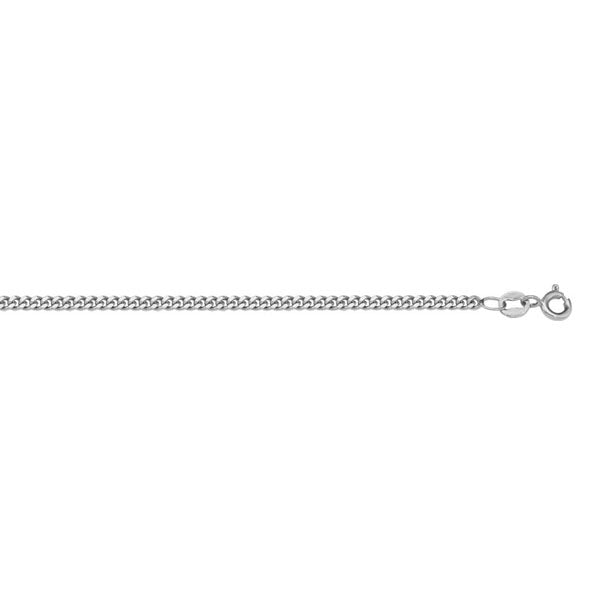 Gold Solid Curb Link Chain 1mm 18in (29696)