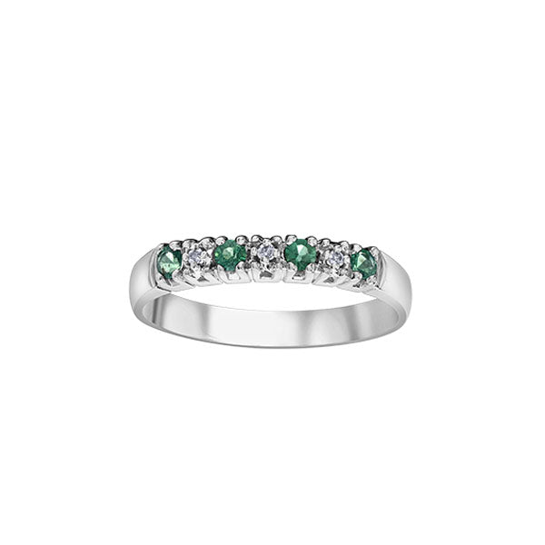 Genuine Emerald and Diamond Band (40110)