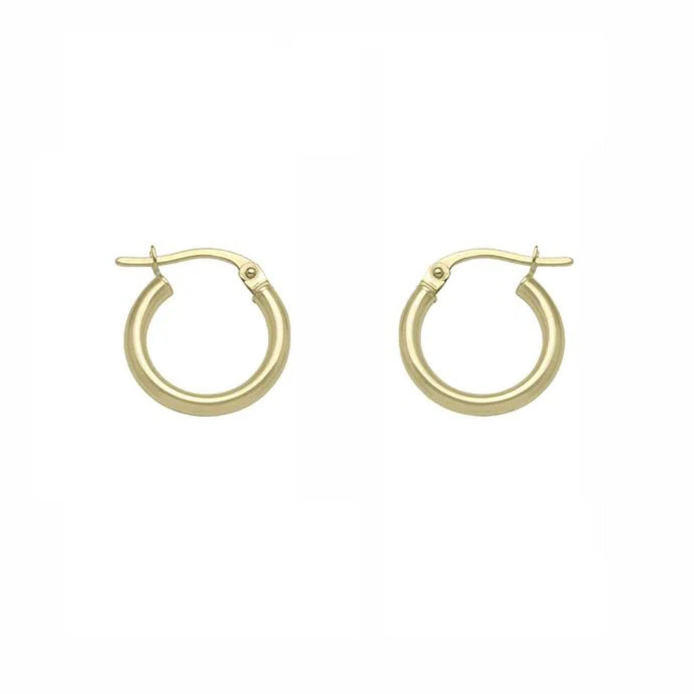 Gold Hoop Earrings 13.5 mm (30309)