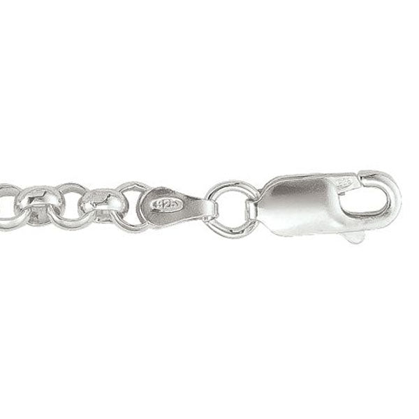 Sterling Silver Hollow Rolo Chain 4mm 18in (30593)