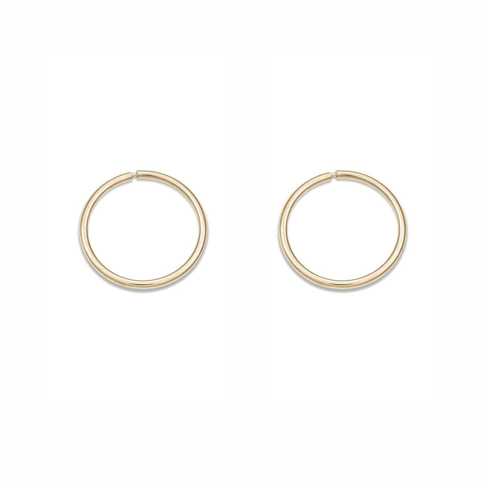 Gold 14mm Keeper Earrings (25589)