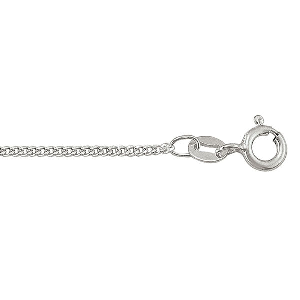 Sterling Silver Solid Curb Chain 1.4mm 16in (31084)