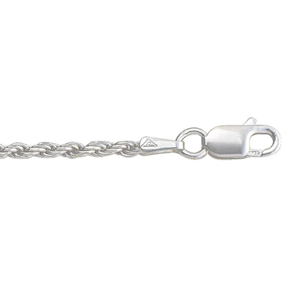 Sterling Silver Rope Link Chain 1.9mm 16in (35474)