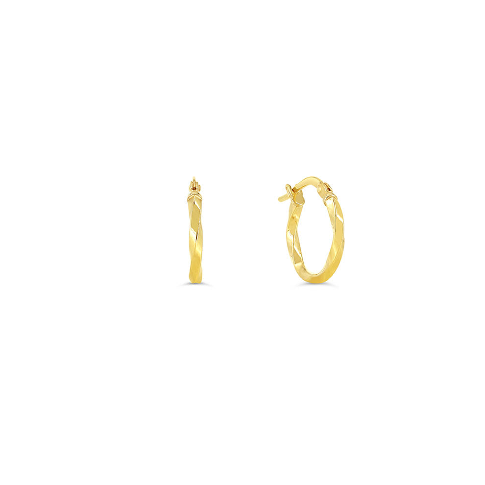 Sempre ORO Earrings - Small Twisted Hoops (41133)