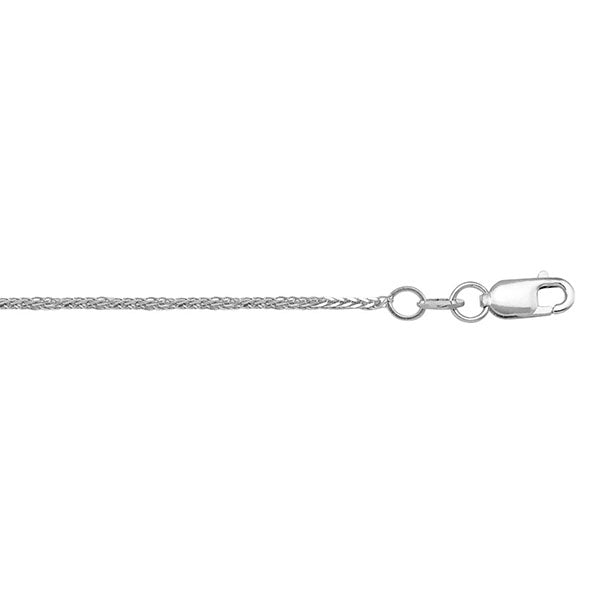 Gold Solid Squared Wheat Chain 0.8mm 24in (40300)