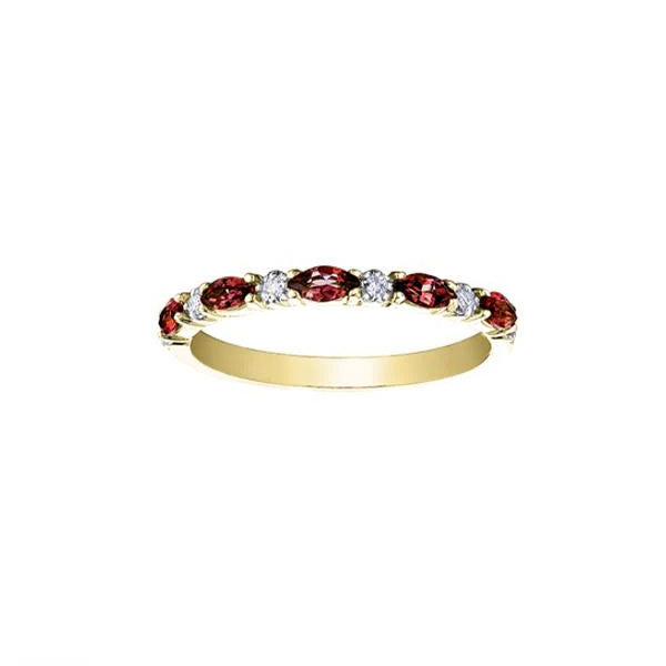 Genuine Garnet and Diamond Band (35193)