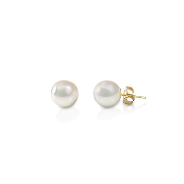 Genuine Pearl Stud Earrings 6.5-7mm (10986)