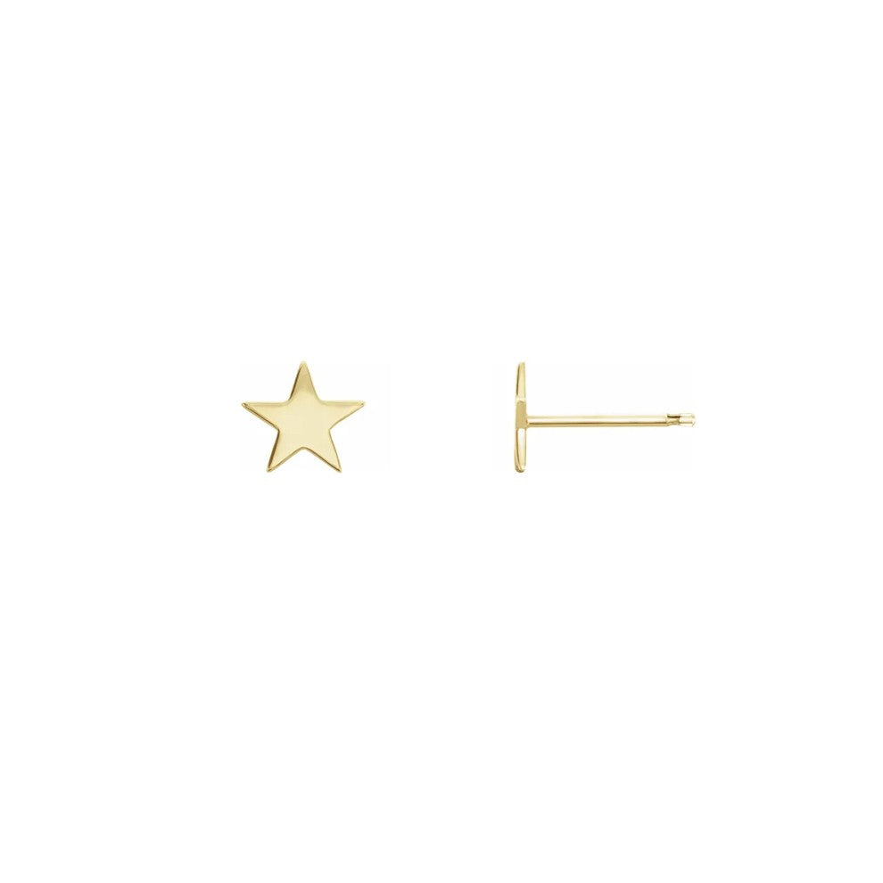 Gold Star Stud Earrings (32470)