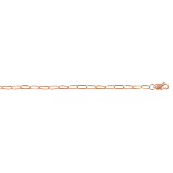 Gold Paperclip Link Necklace 2.6mm 18 inch (35558)