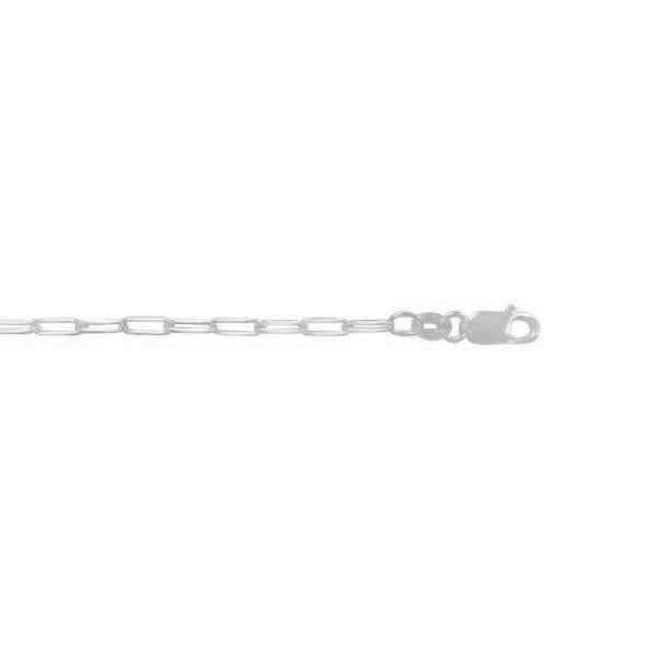 Sterling Silver Paperclip Link Necklace 2mm 16 inch (35097)