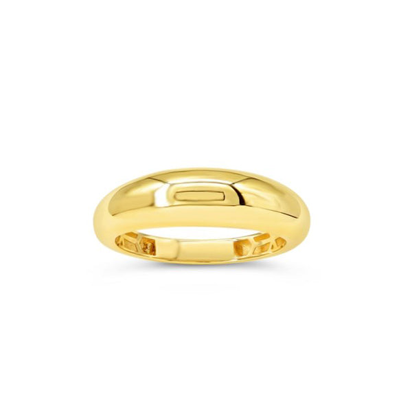 Gold Hollow Puff Small Dome Ring (38492)