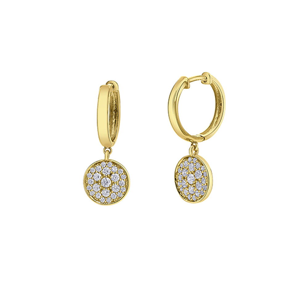 Diamond Cluster Drop Earrings .66ct (38686)
