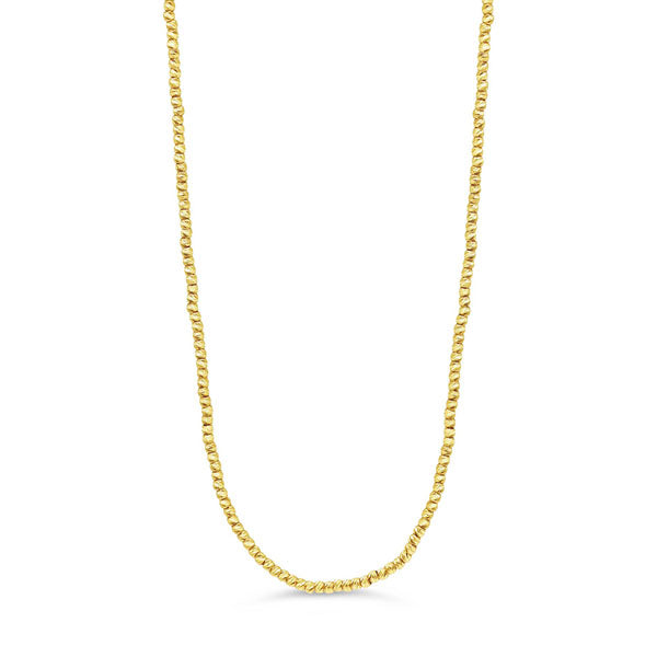 Gold Diamond Cut Bead Chain 18in (39766)