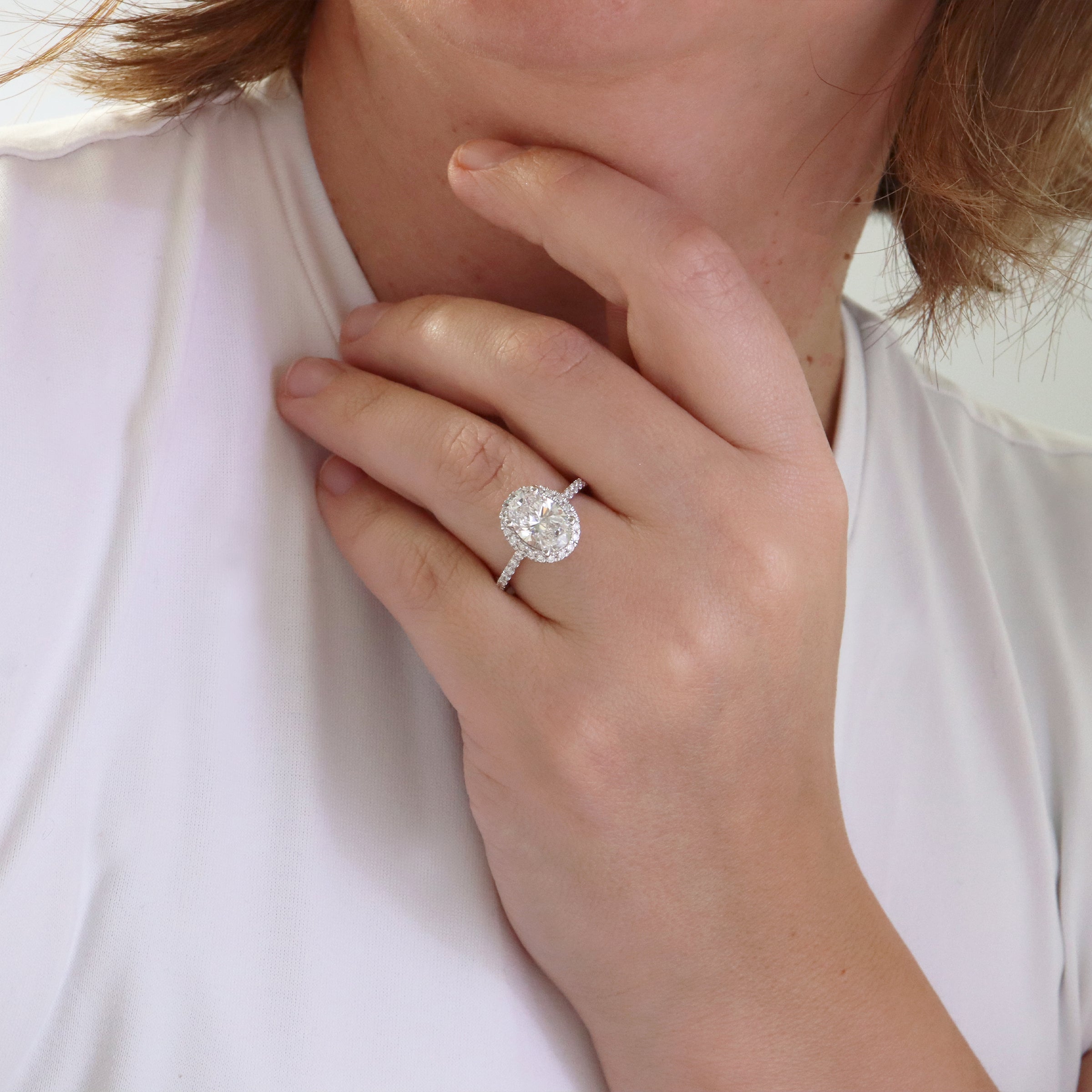 Diamond Oval Halo Engagement Ring - LG 2.52ct (39941)