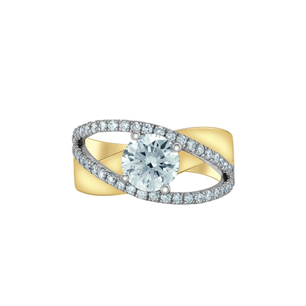 Diamond Fancy Crossover Dinner Ring - LG 2.59ct (39942)