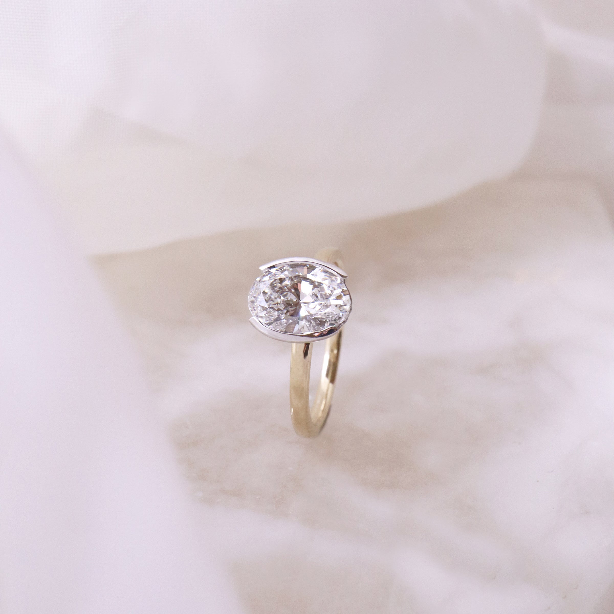 Diamond Oval Solitaire Engagement Ring - LG 2.12ct (39956)