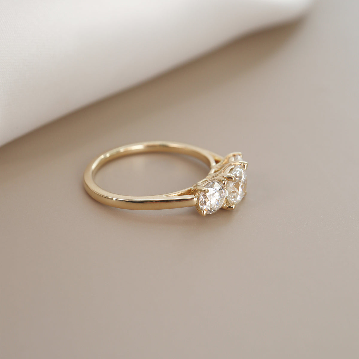 Canadian Maple Leaf 3 Stone Engagement Ring 1.53ct (40810)