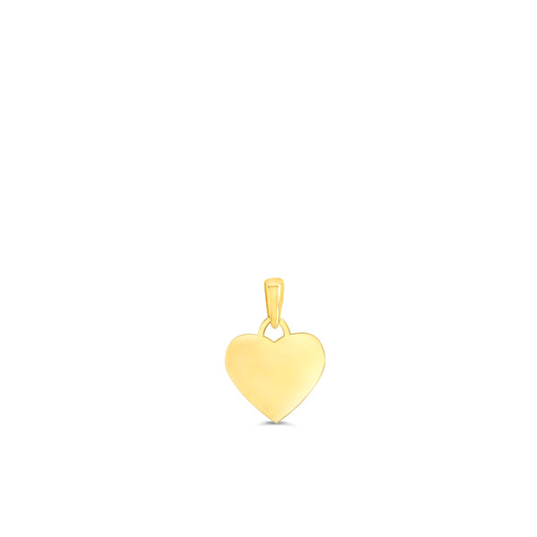 Gold Hollow Puffed Heart Pendant (40375)