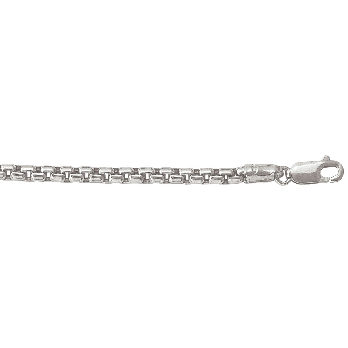 Sterling Silver Hollow Box Link Bracelet 7.5in (40475)