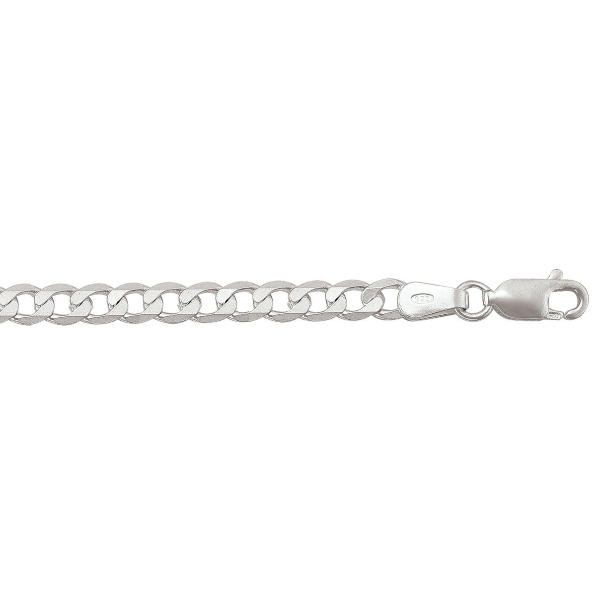 Sterling Silver Open Curb Bracelet 8in (40478)