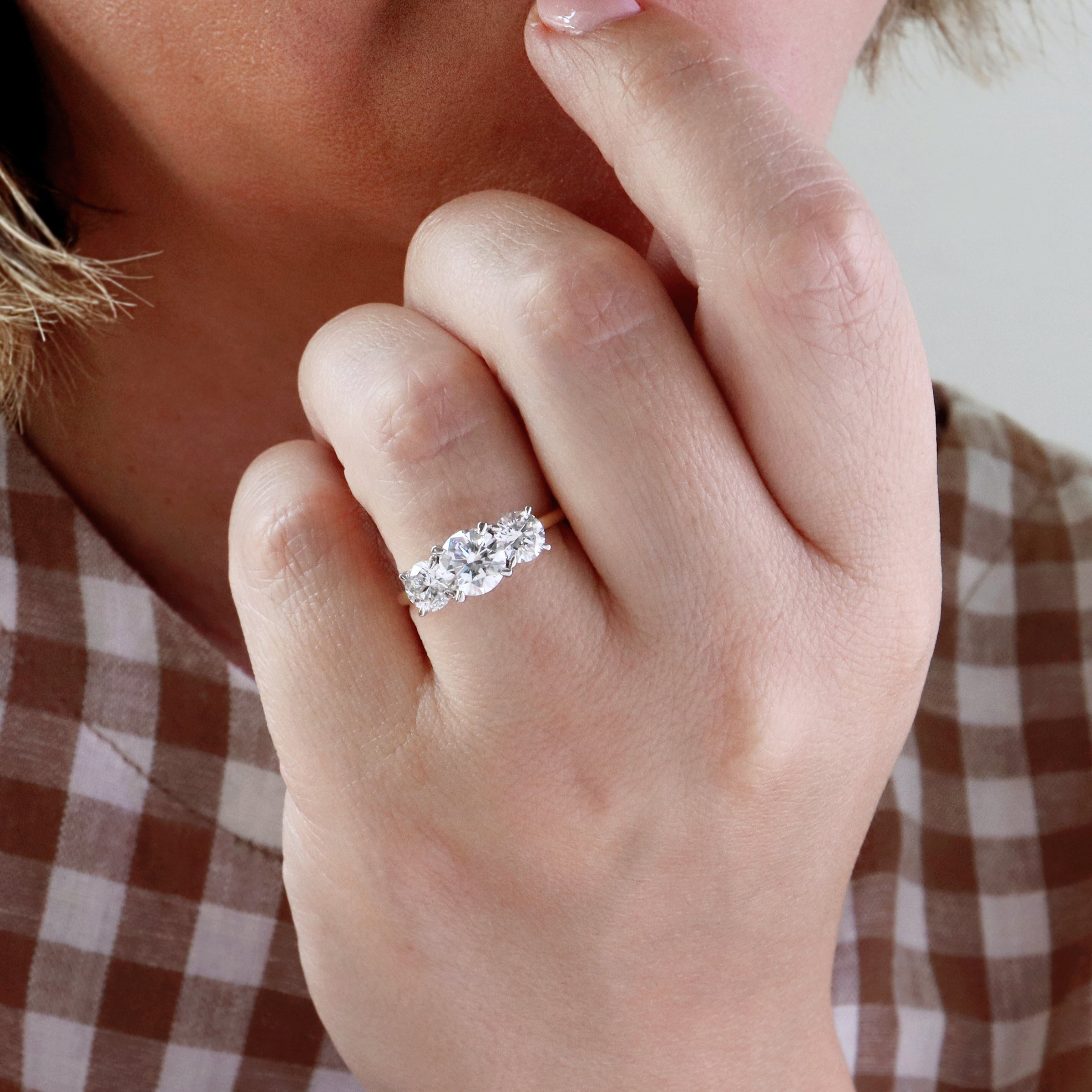 Diamond 3 Stone Engagement Ring - LG 2.07ct (40761)