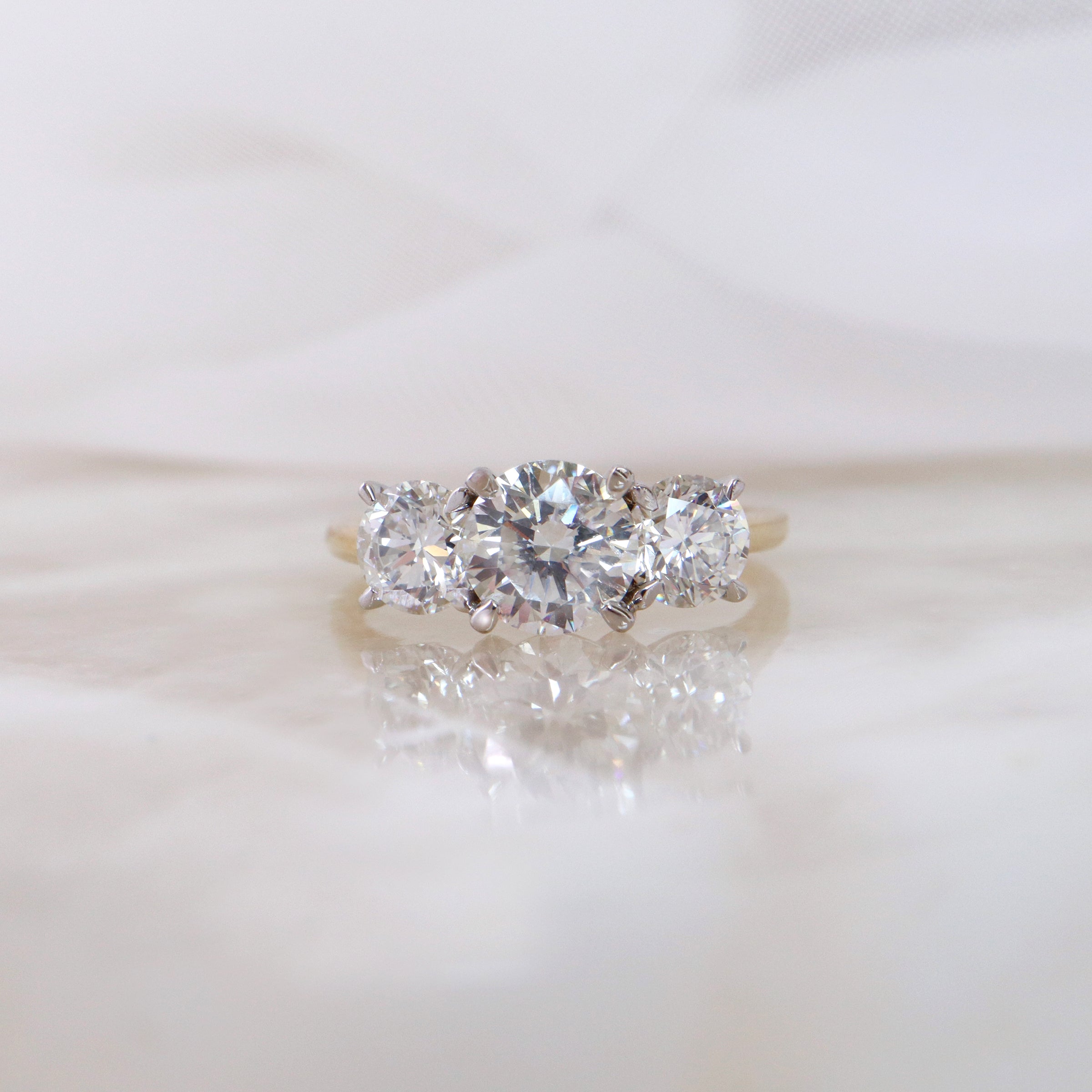 Diamond 3 Stone Engagement Ring - LG 2.07ct (40761)