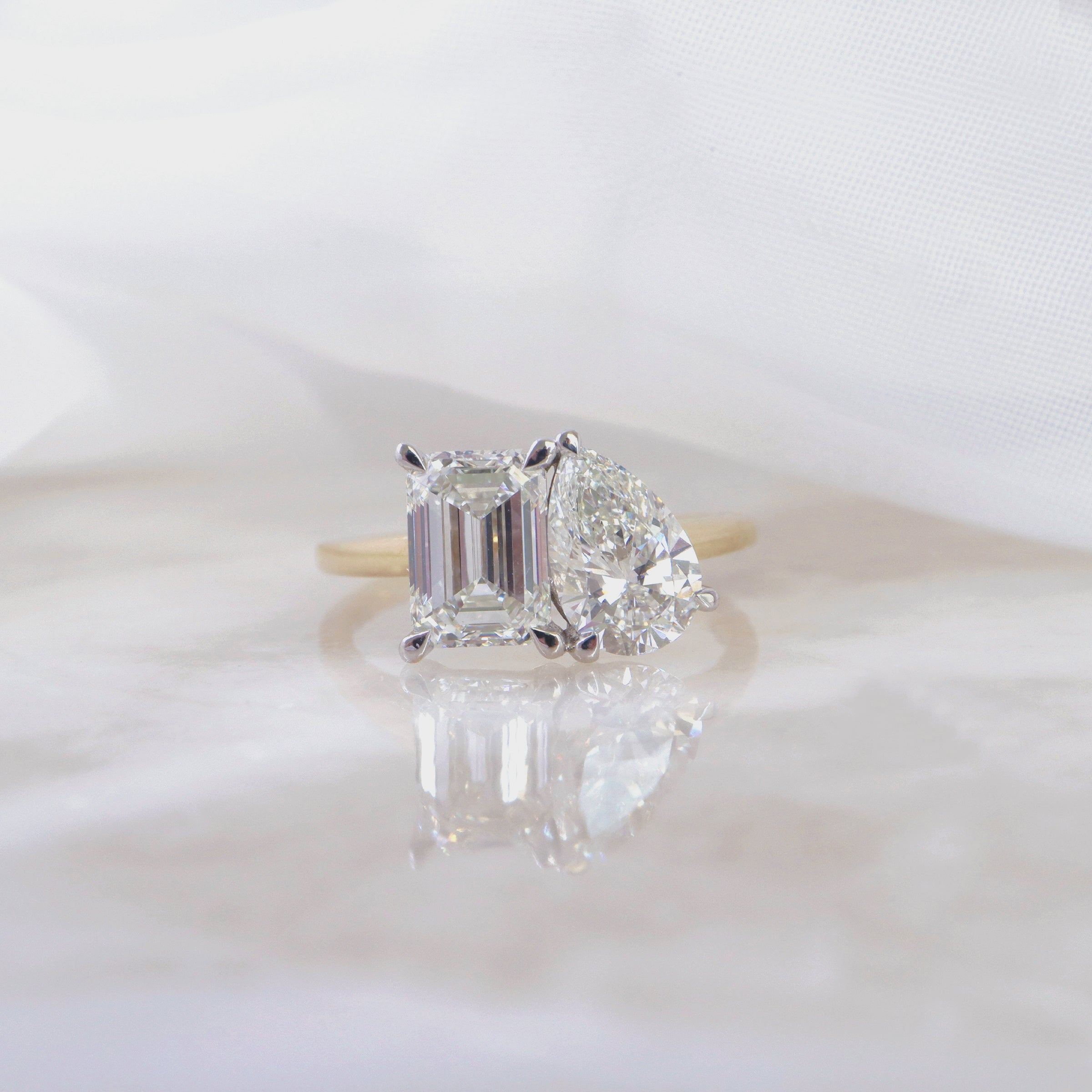 Diamond Toi et Moi Engagement Ring - LG 2.58ct (40915)