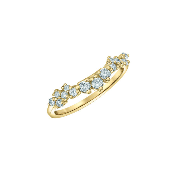Diamond Fitted Cluster Anniversary Band - LG .32ct (40964)