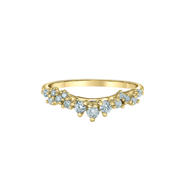 Diamond Fitted Cluster Anniversary Band - LG .32ct (40964)