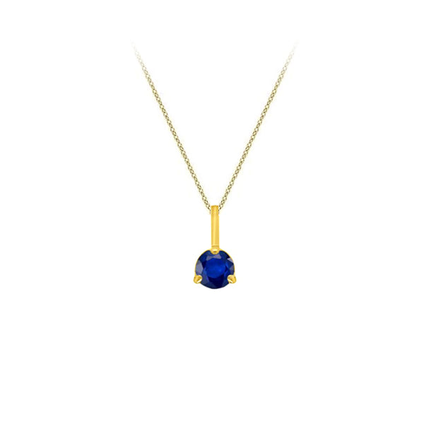 Lab Grown Sapphire Solitaire Pendant (40971)