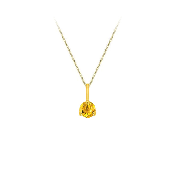 Genuine Citrine Solitaire Pendant (40973)