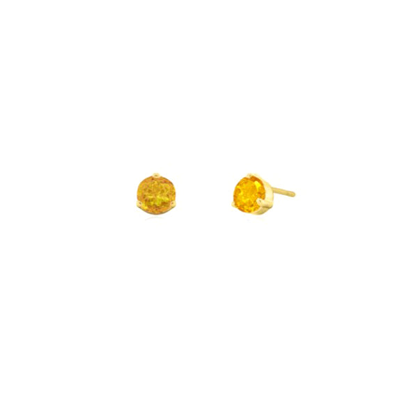 Genuine Citrine Stud Earrings (40977)