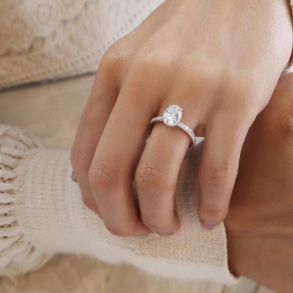 Diamond Hidden Halo Engagement Ring (37214)