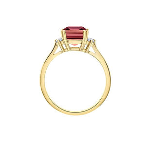 Canadian Maple Leaf Diamond and Pink Tourmaline Ring (37187)