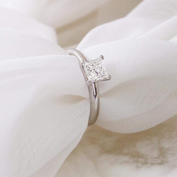 Diamond Solitaire Princess Engagement Ring (35043)