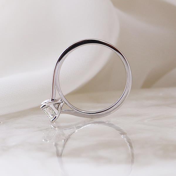 Diamond Custom Emerald Cut Solitaire Engagement Ring (36000)