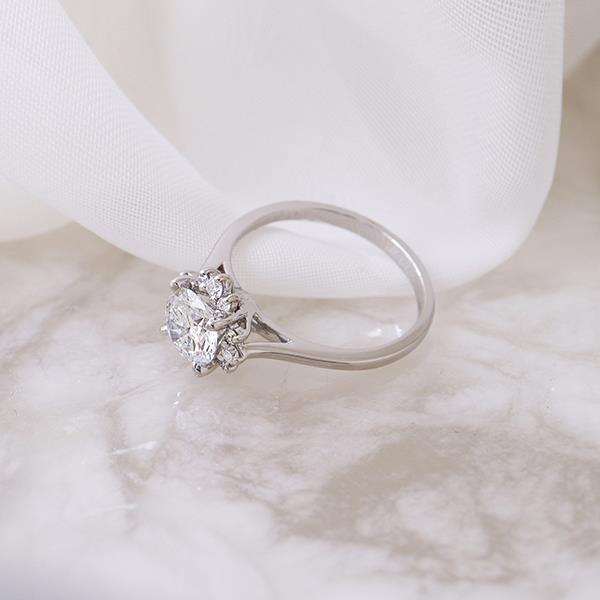 Diamond Custom Engagement Cluster Ring (36001)