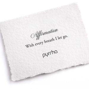 Pyrrha Necklace 'With Every Breath I Let Go' Affirmation 