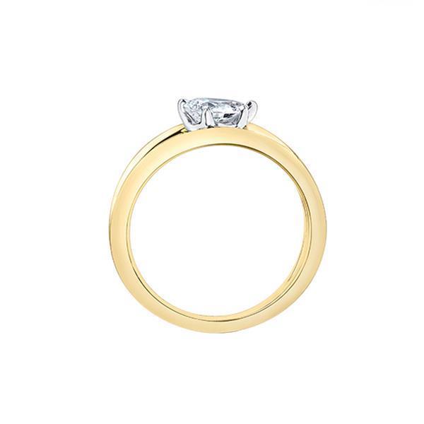Canadian Maple Leaf Pear Solitaire Engagement Ring (37072)