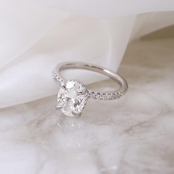 Diamond Hidden Halo Engagement Ring (37214)