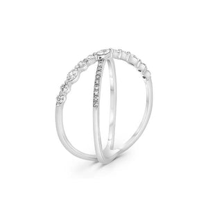 Diamond Criss Cross Fashion Ring (37233)