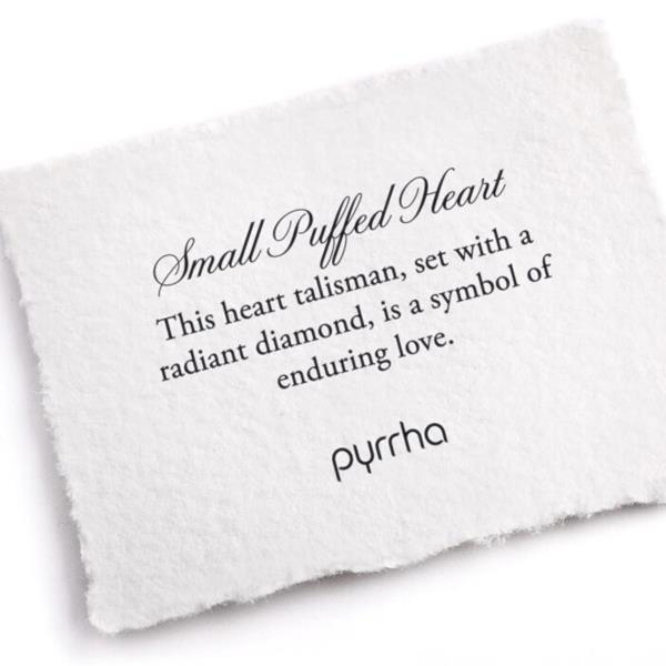 Pyrrha Necklace Diamond 'Small Puffed Heart' 18inch (37453)