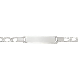 Sterling Silver Fancy Link ID Bracelet (30588)