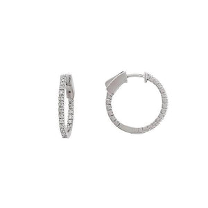 Diamond Inside Outside Hoop Earrings .40 Carat (30720)